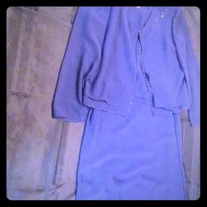 Navy blue 3 piece skirt set